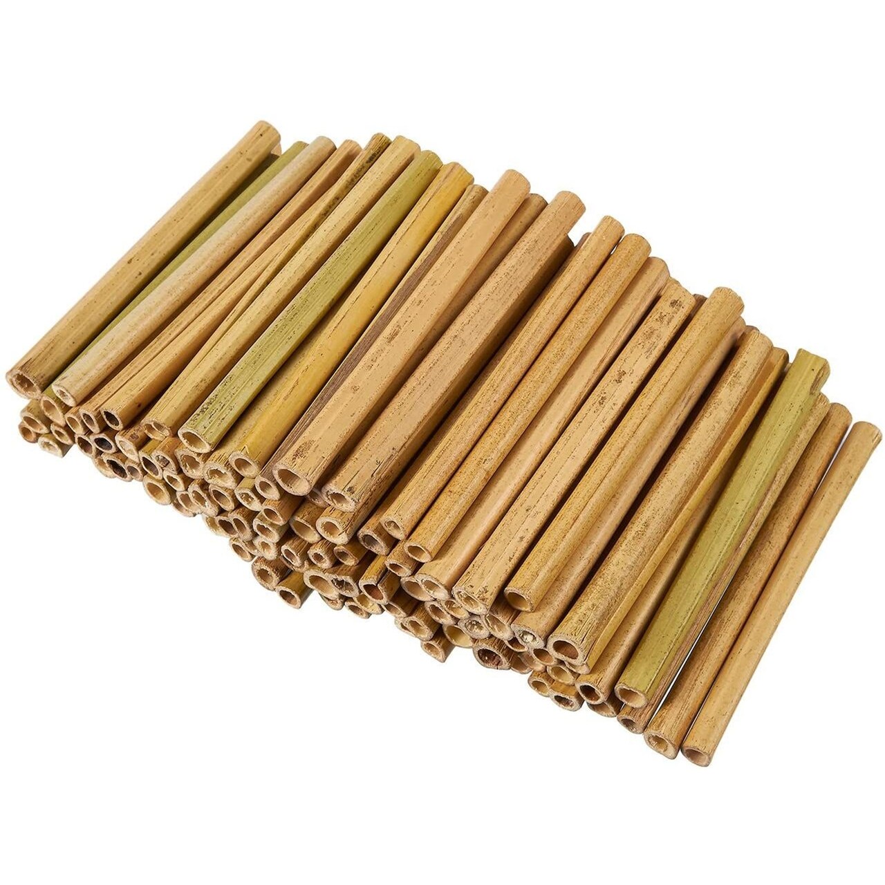 100 Pack Wood Bamboo Sticks for Crafts, DIY Bee Houses, Jewelry, Projects (5.2 In)